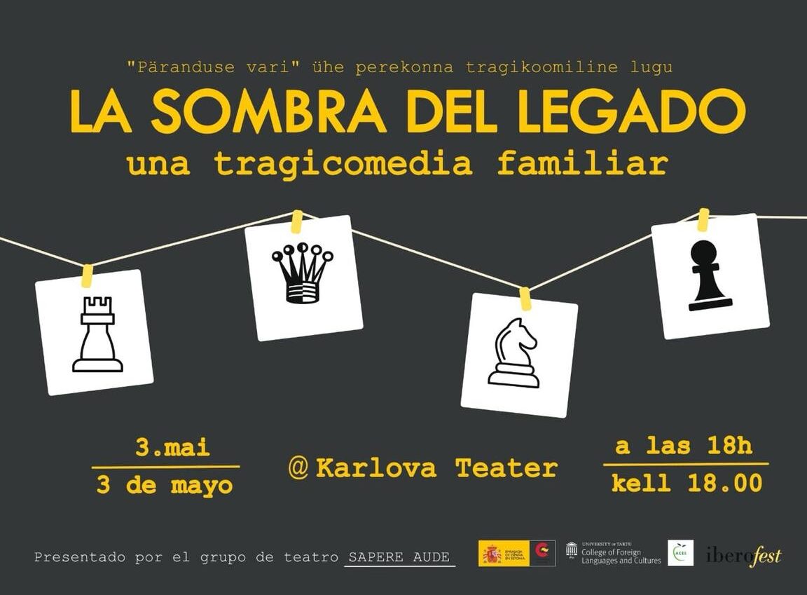 Poster advertising the play ‘La sombra del legado’.